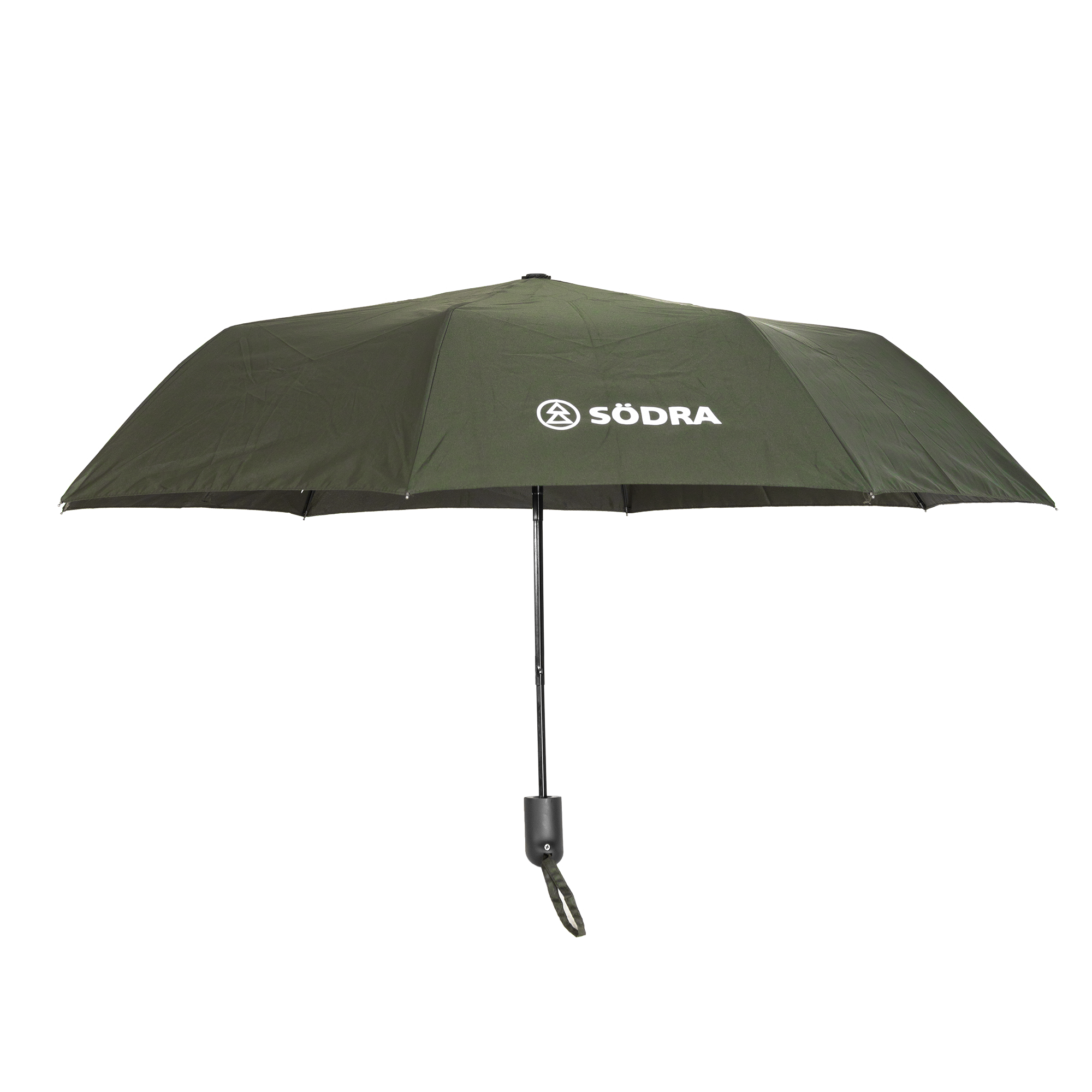 grönt paraply med södra logga