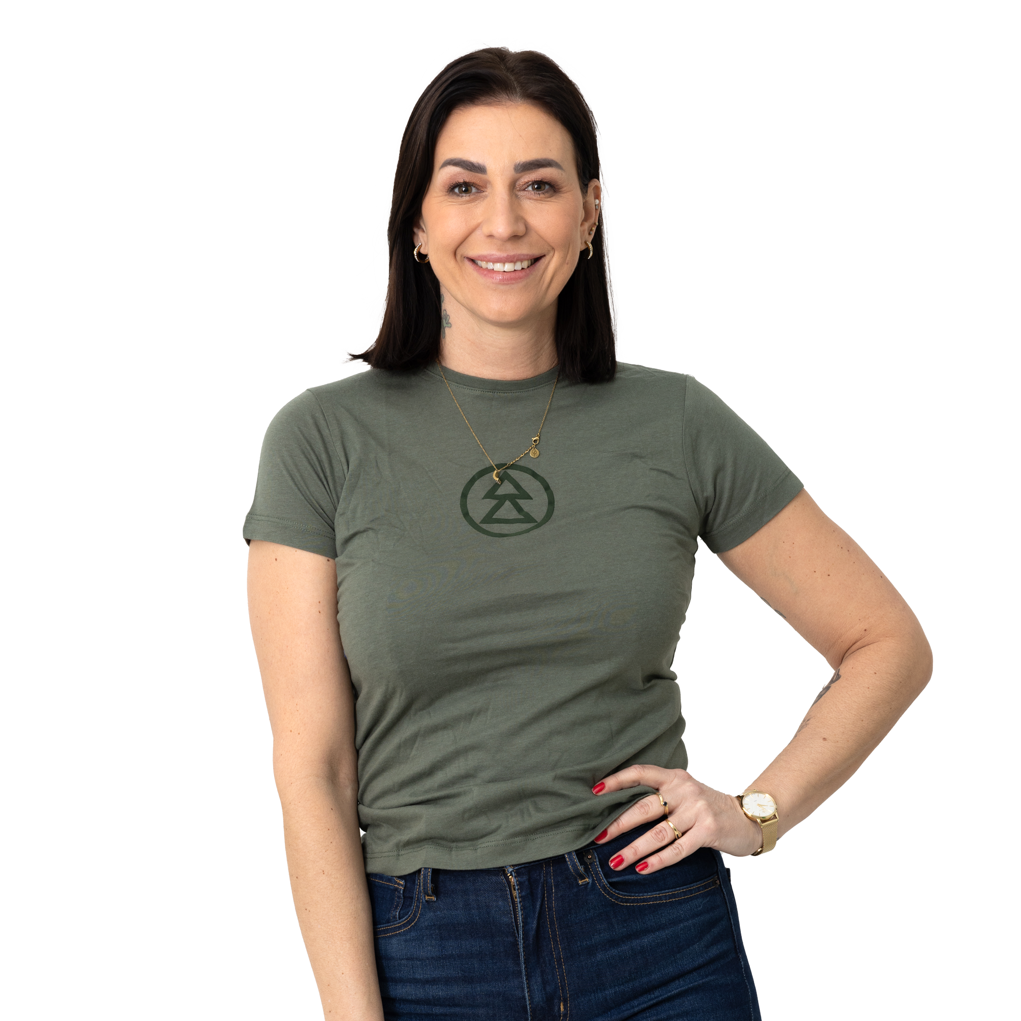 grön södratshirt med grön logga