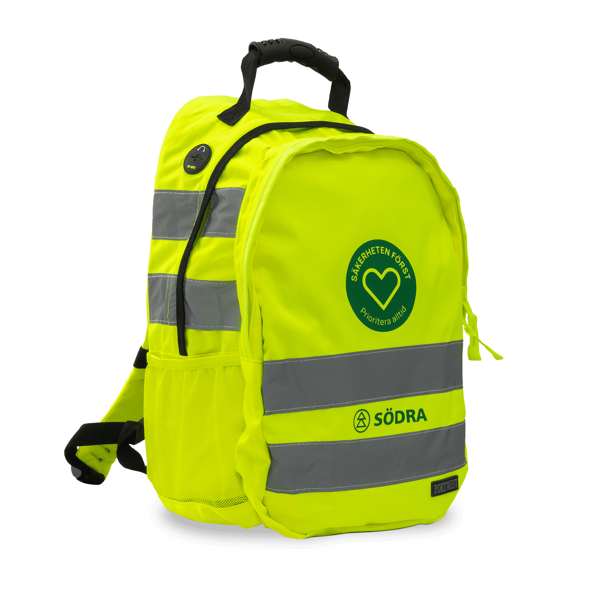 reflexryggsäck med södralogga och säkerheten först